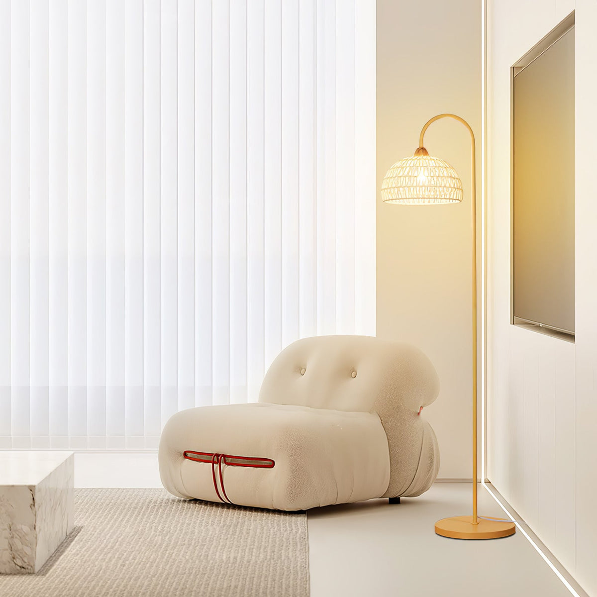 Tor Minimalistische Stehleuchte Beige