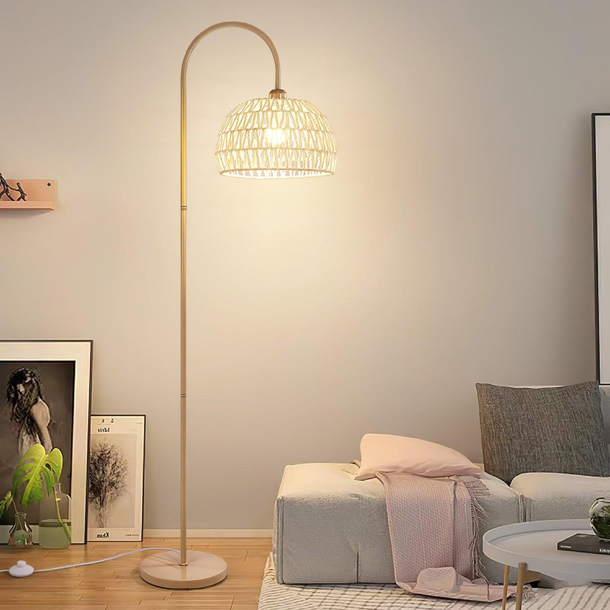 Tor Minimalistische Stehleuchte Beige