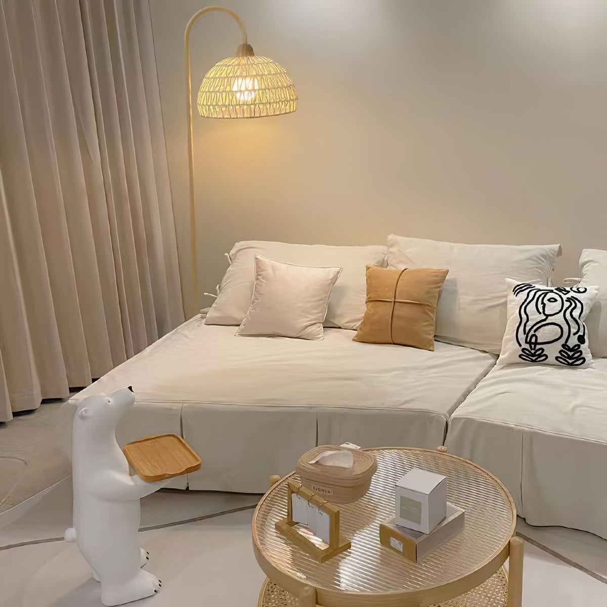 Tor Minimalistische Stehleuchte Beige