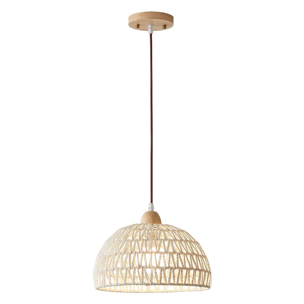Calyran Rattan Pendelleuchte aus Holz