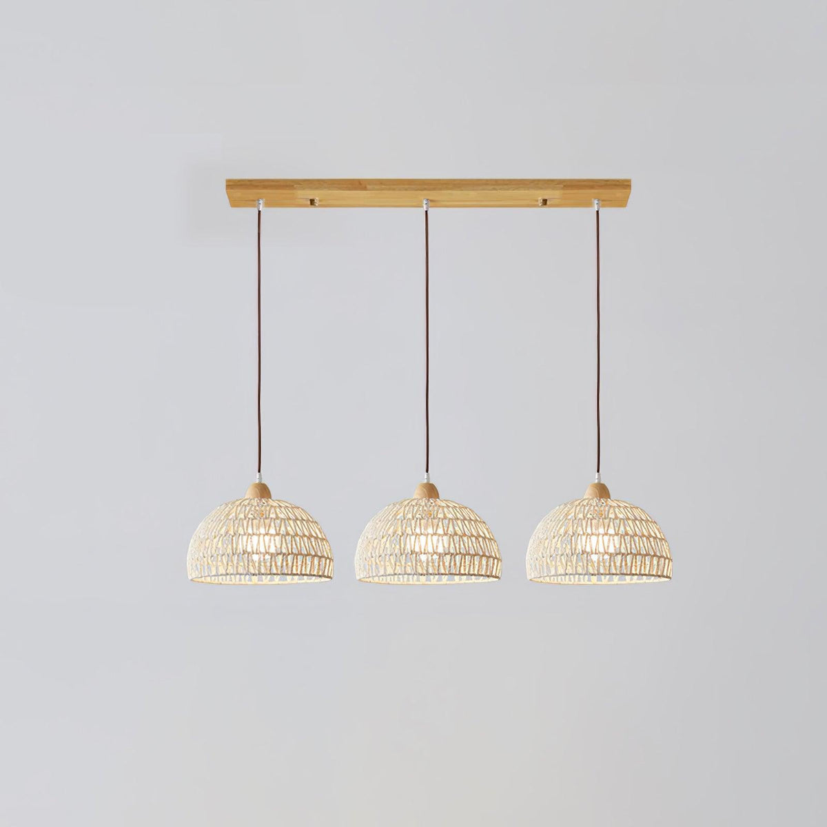 Calyran Rattan Pendelleuchte aus Holz
