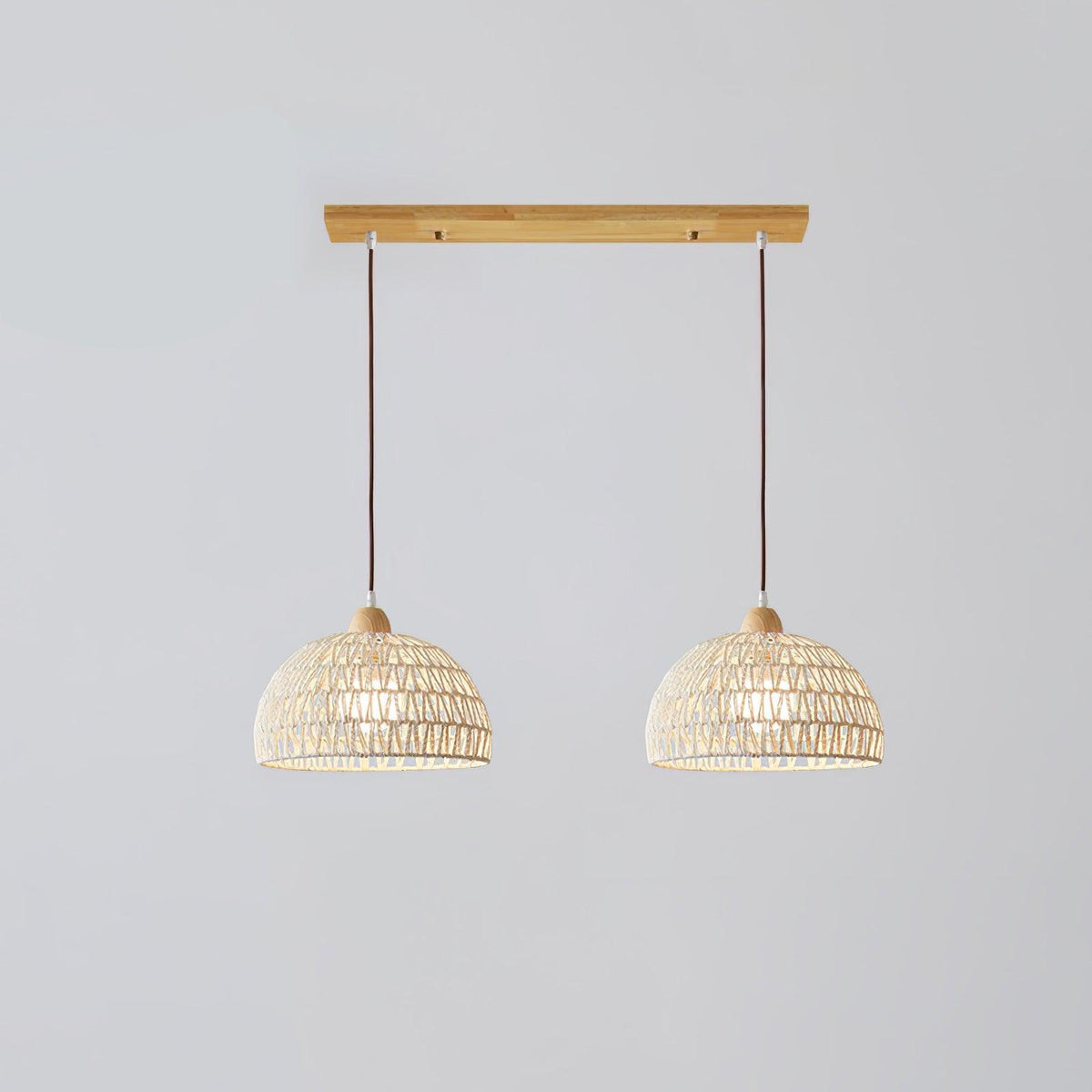 Calyran Rattan Pendelleuchte aus Holz
