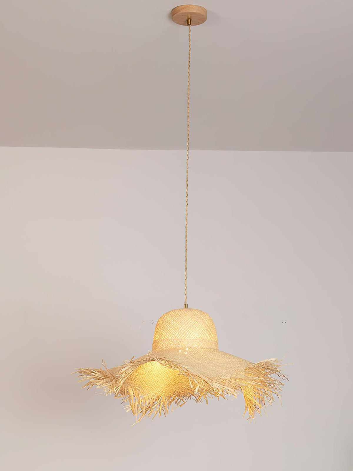 Vocan Rattan Vintage Pendelleuchte