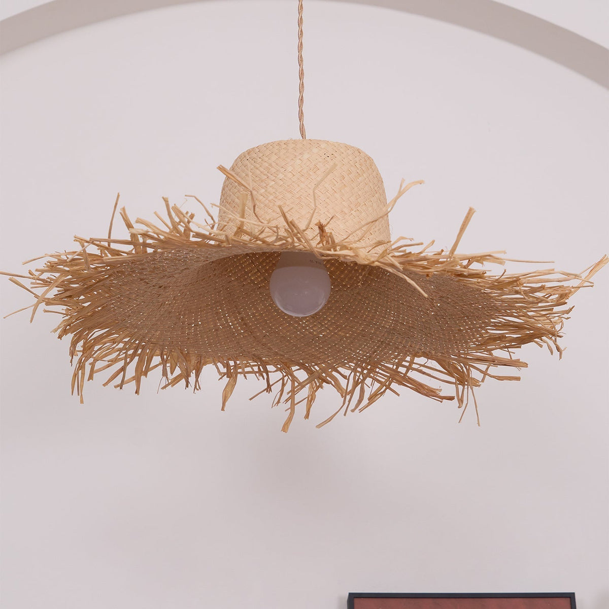 Vocan Rattan Vintage Pendelleuchte