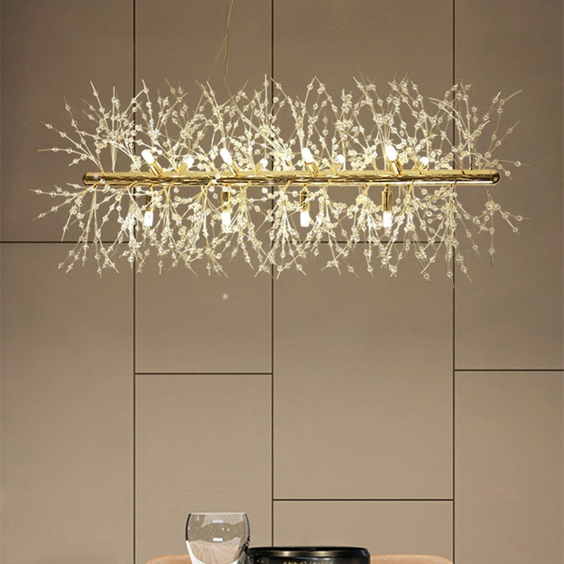 Kristy Pendelleuchte Hängelampe Gold Ess/Wohnzimmer Modern Design LED