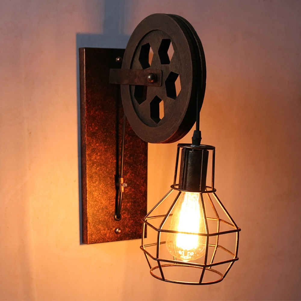 Silva Modern Wandleuchte, Metall, Rost/Bronze/Schwarz, Schlafzimmer
