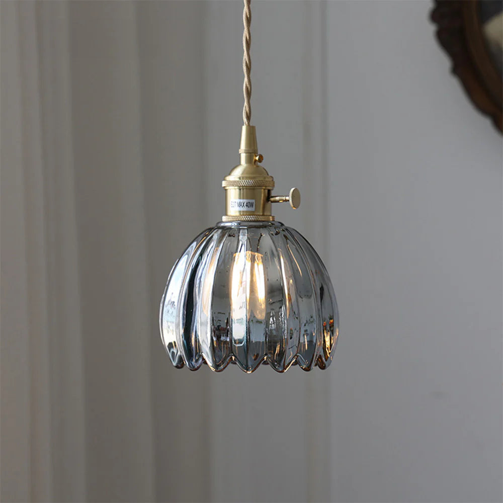 Valentina Retro LED Pendelleuchte Glas Wohnzimmer