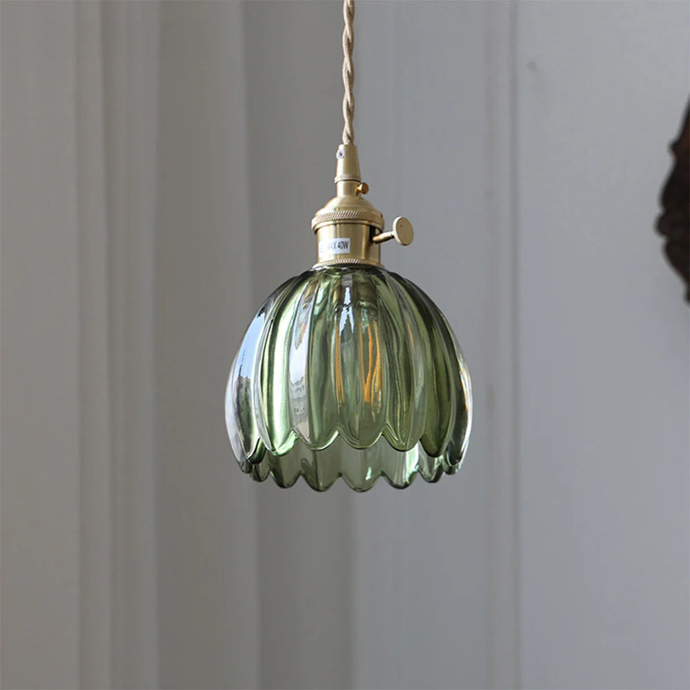 Valentina Retro LED Pendelleuchte Glas Wohnzimmer