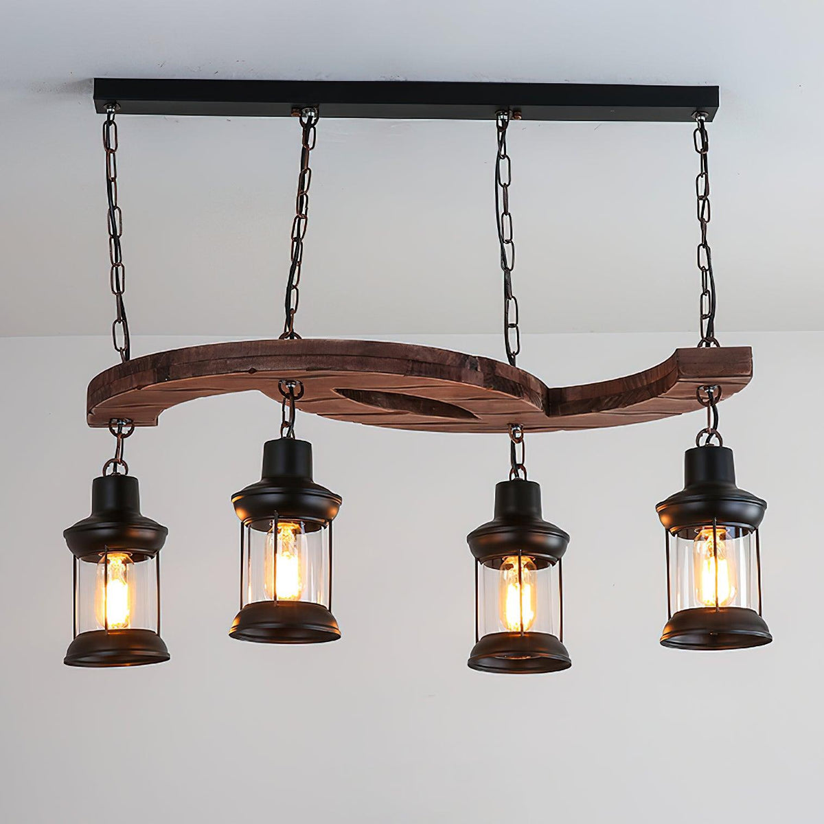 Tavlen Kronleuchter Boot Holz Vintage