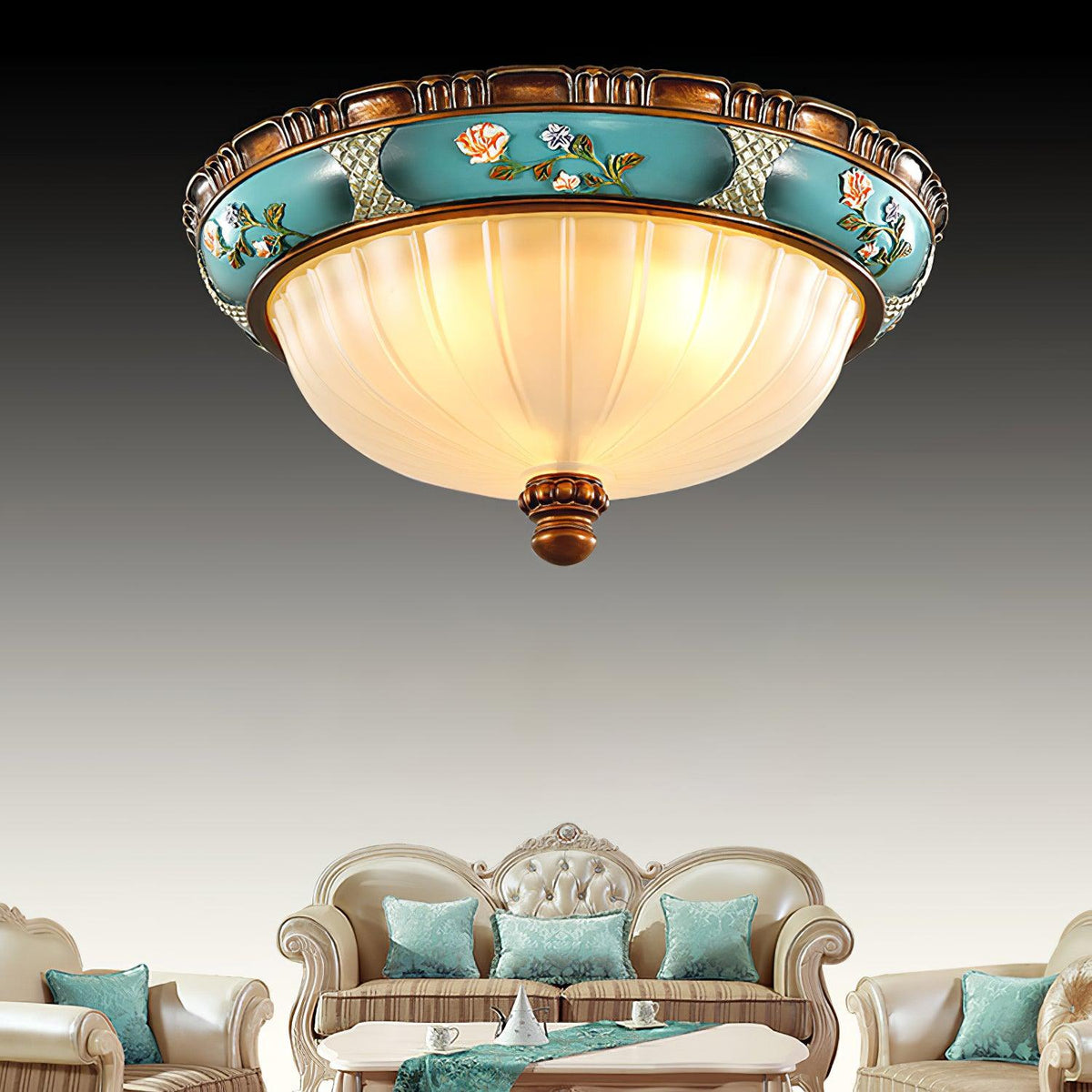 Duvall Deckenleuchte Floral Vintage