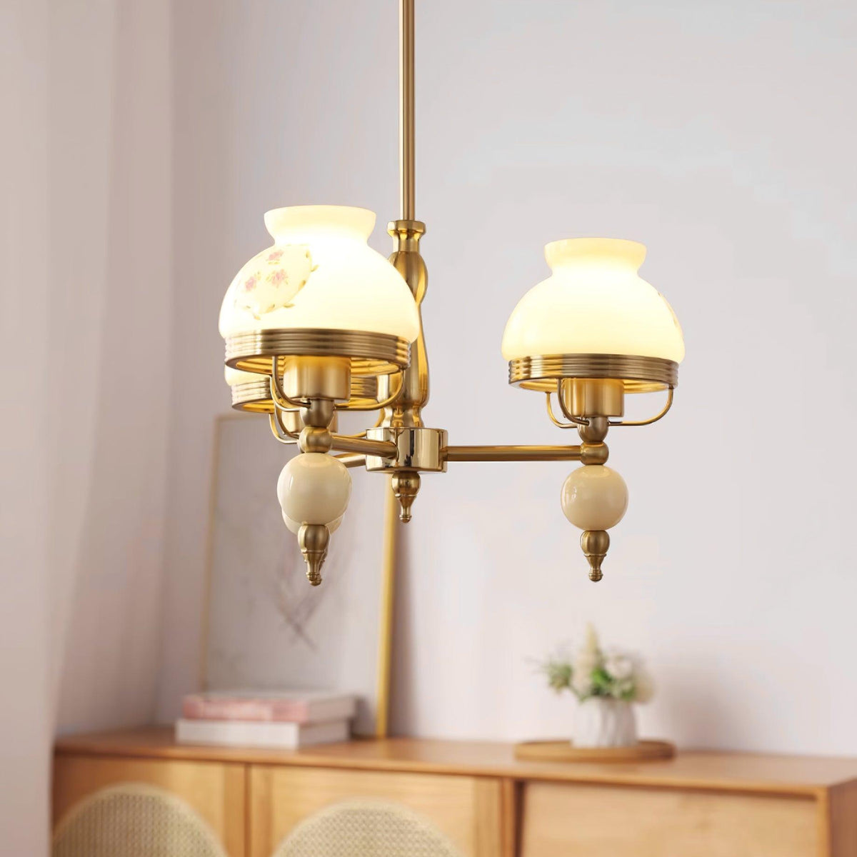Kronleuchter aus Glas und Metall für Esszimmer oder Wohnzimmer Vintage | Cielum