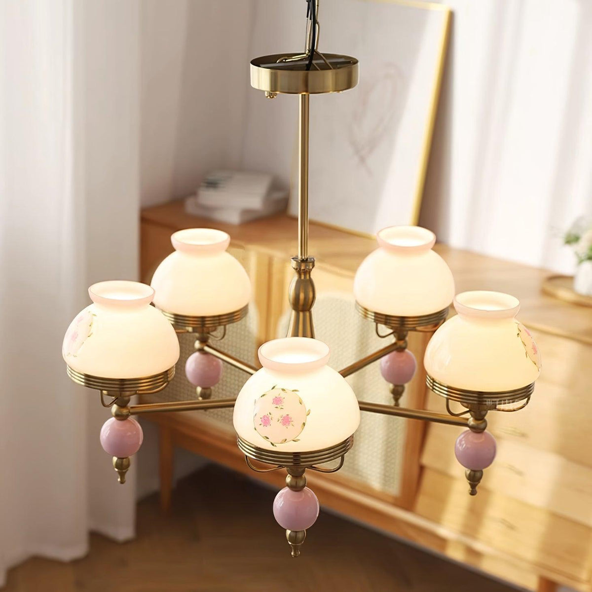 Kronleuchter aus Glas und Metall für Esszimmer oder Wohnzimmer Vintage | Cielum