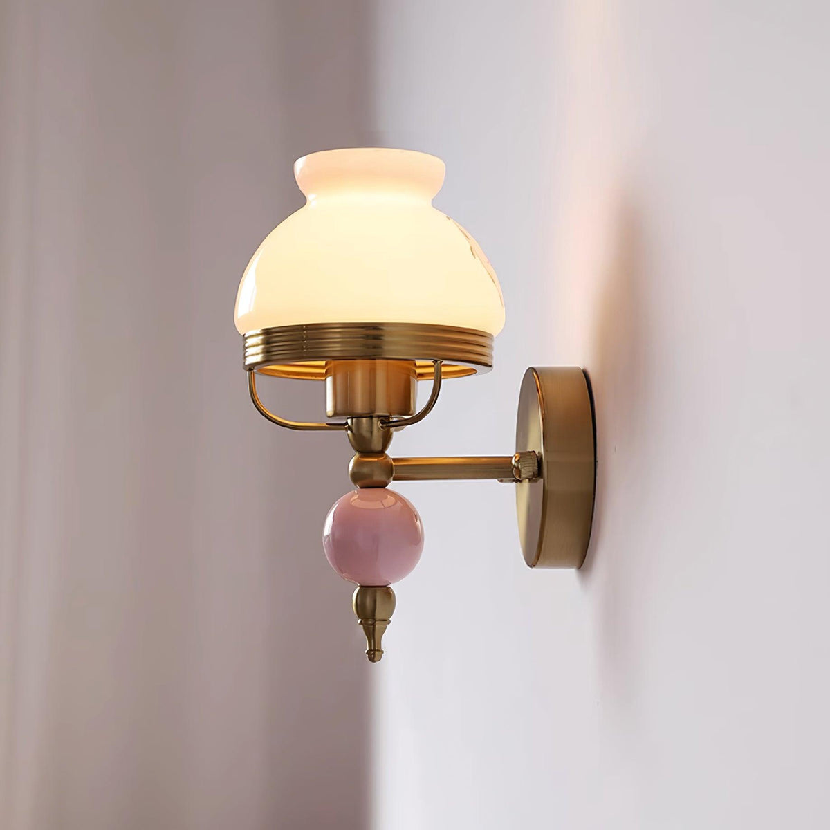 Evia Wandleuchte aus Glas für Schlafzimmer oder Flur Retro