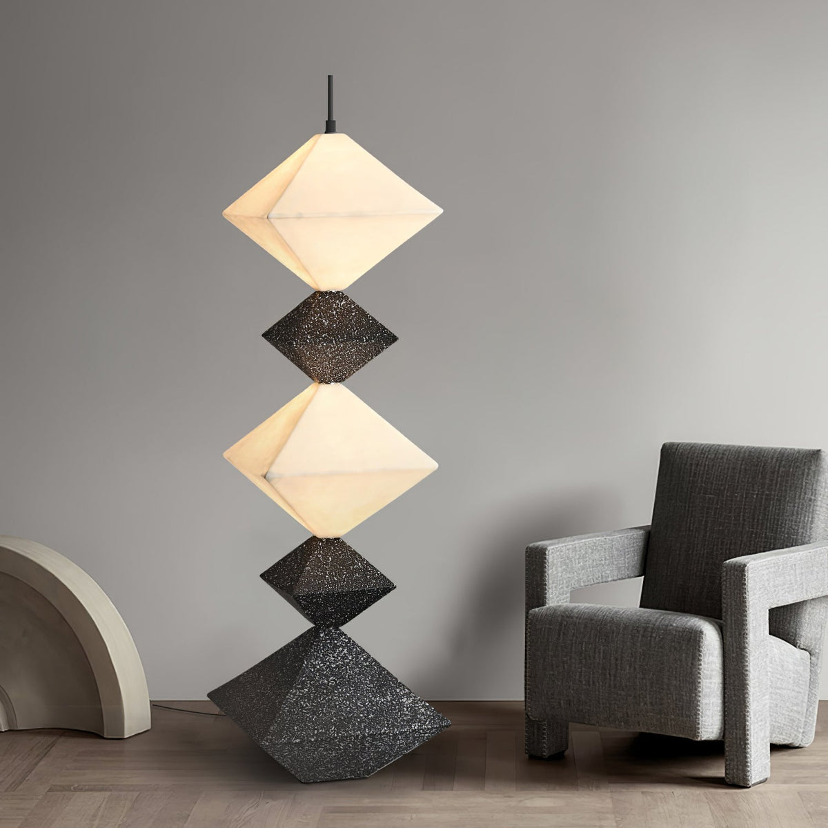 GeoGlow Rhombus Cube Stehleuchte