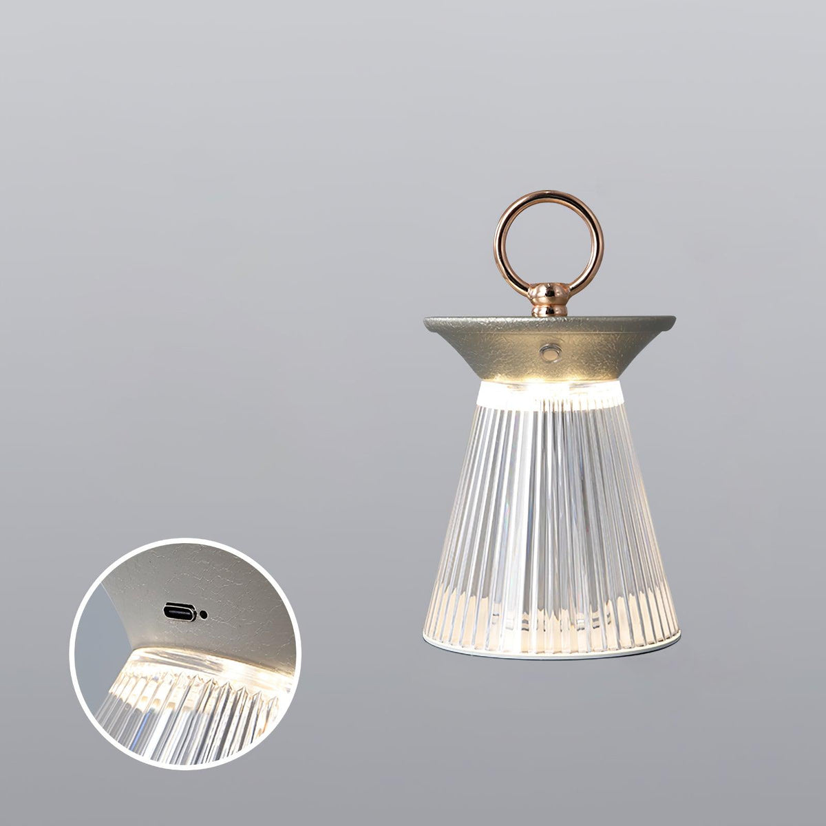 Auran Tischleuchte aus undurchsichtigem Material in dunkelgrauer Farbe, moderner Stil