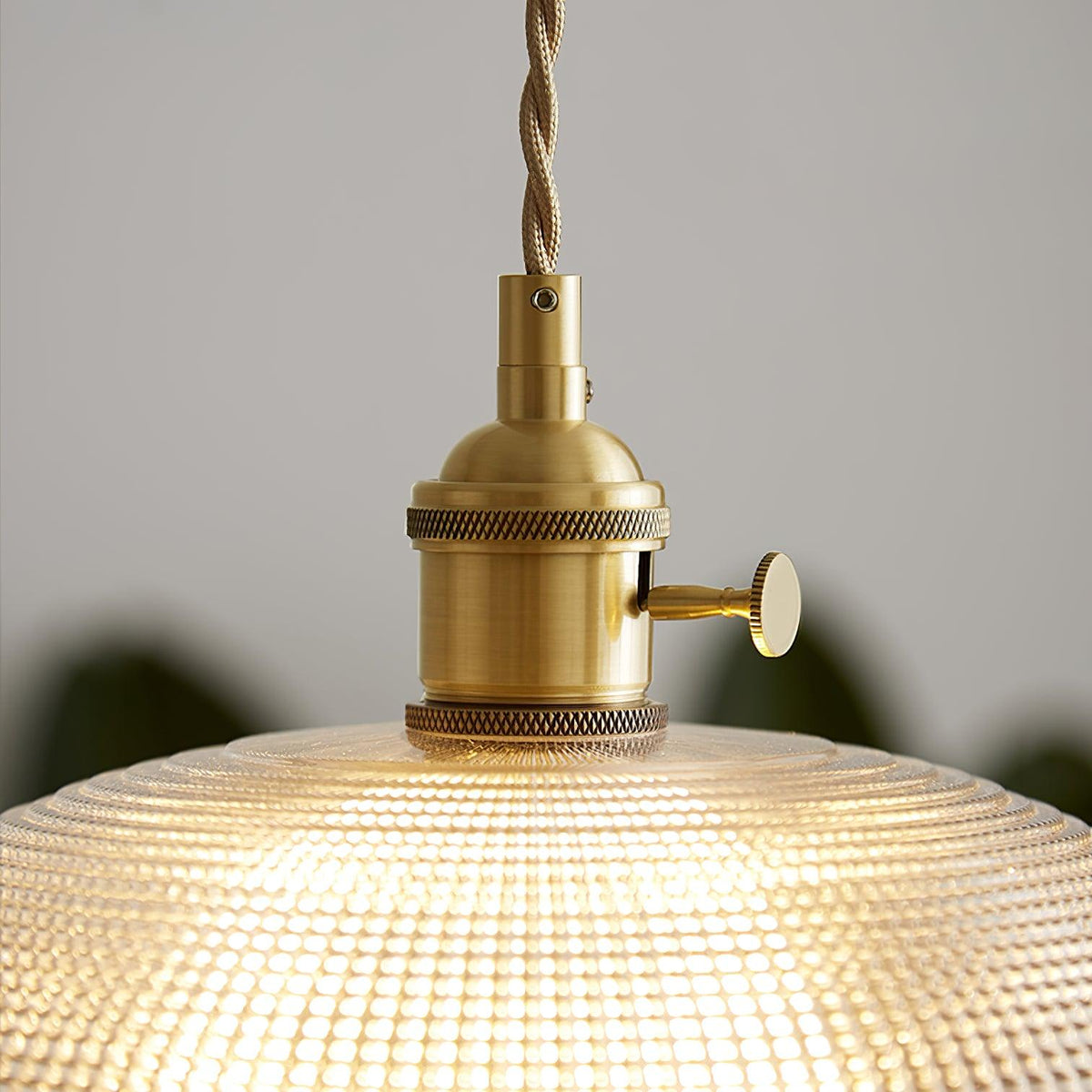 Crinel Messing- & Glas-Pendelleuchte