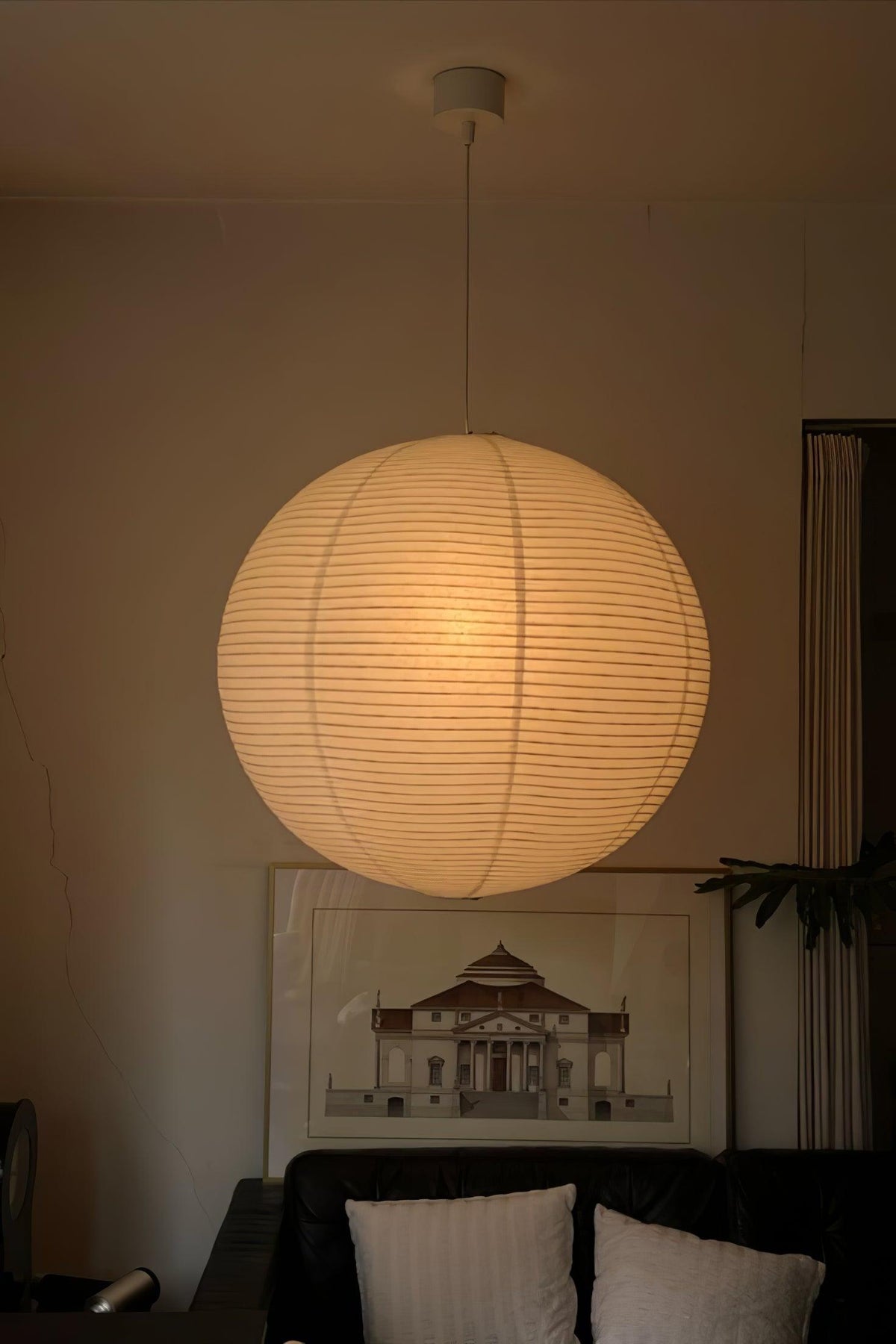 Lunerelle Pendelleuchte aus Papier für Wohnzimmer