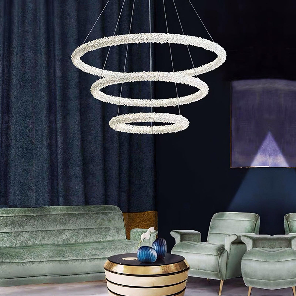Seleira Kronleuchter Ring Kristall LED