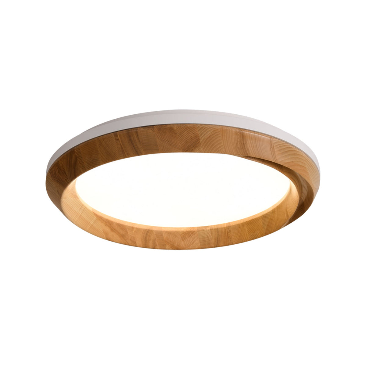 Aurdoreth zeitgenössische minimalistische Deckenleuchte aus Holz mit Wellenoptik