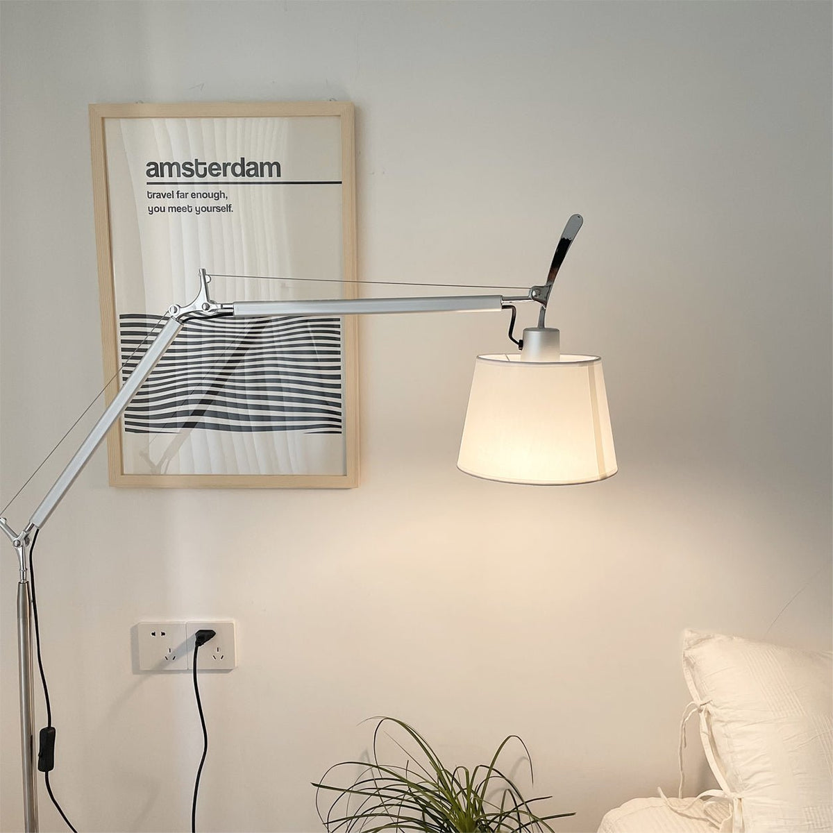 Ciroce Stoff-Industrie-Stehleuchte für Wohnzimmer | Cielum
