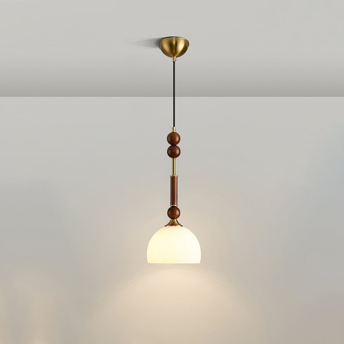 Yovelis Vintage Holz-Pendelleuchte
