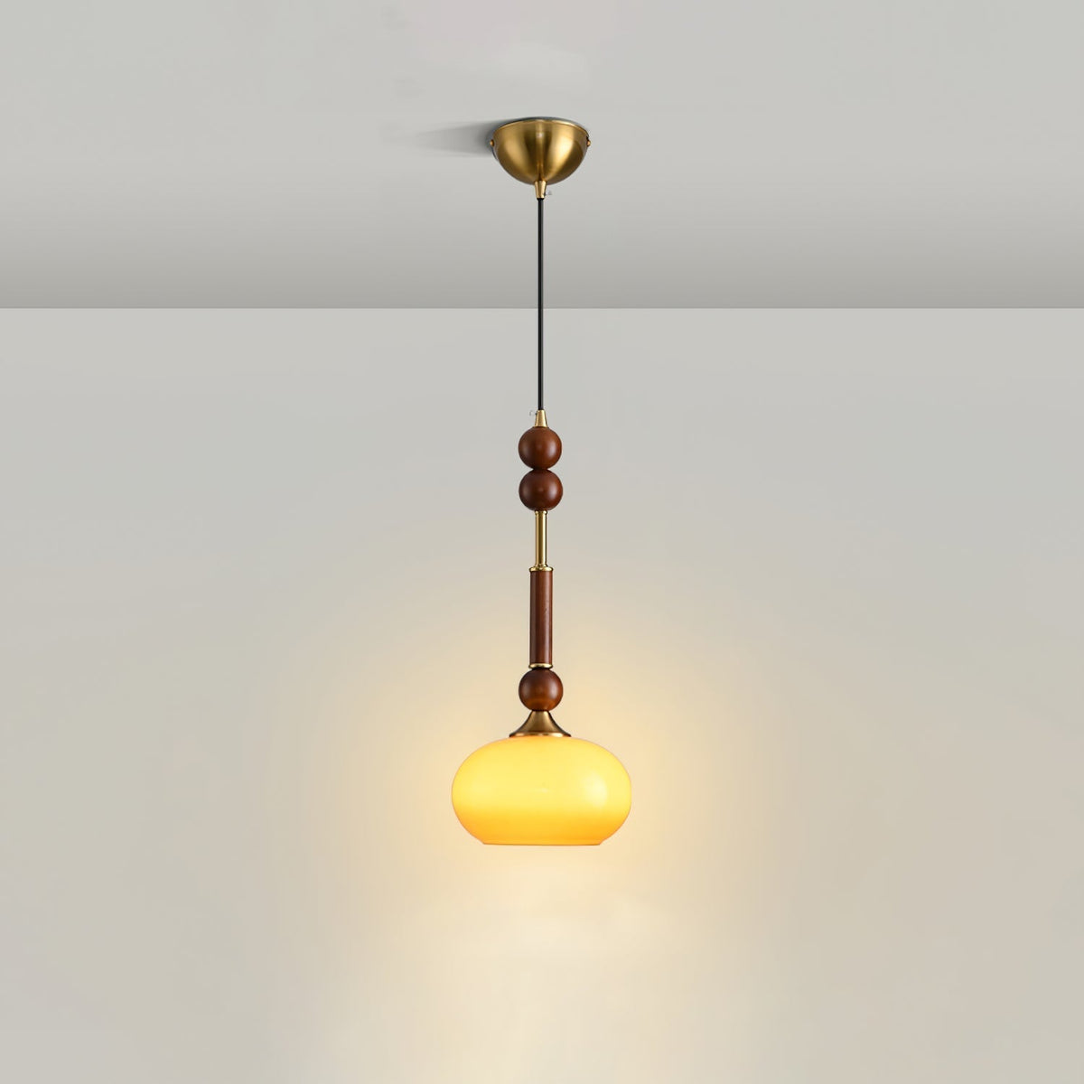 Yovelis Vintage Holz-Pendelleuchte