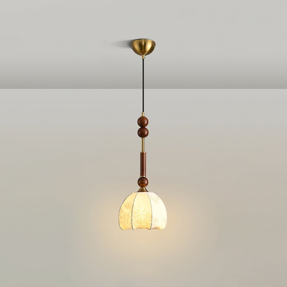 Yovelis Vintage Holz-Pendelleuchte
