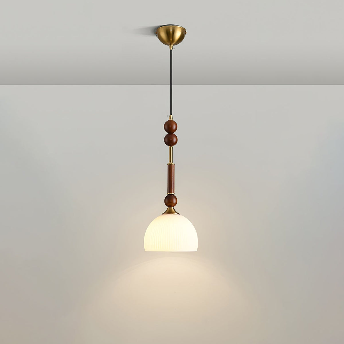 Yovelis Vintage Holz-Pendelleuchte