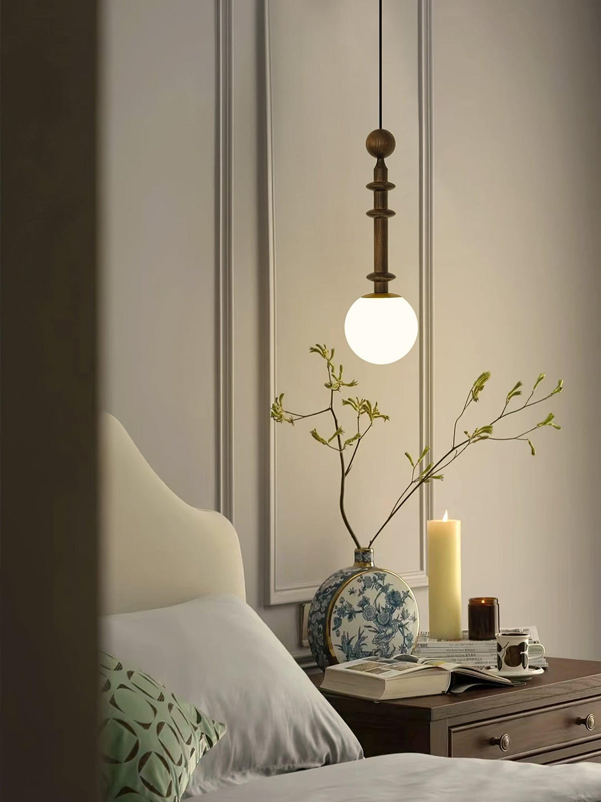 Barvel Pendelleuchte aus Holz im Industrie-Stil
