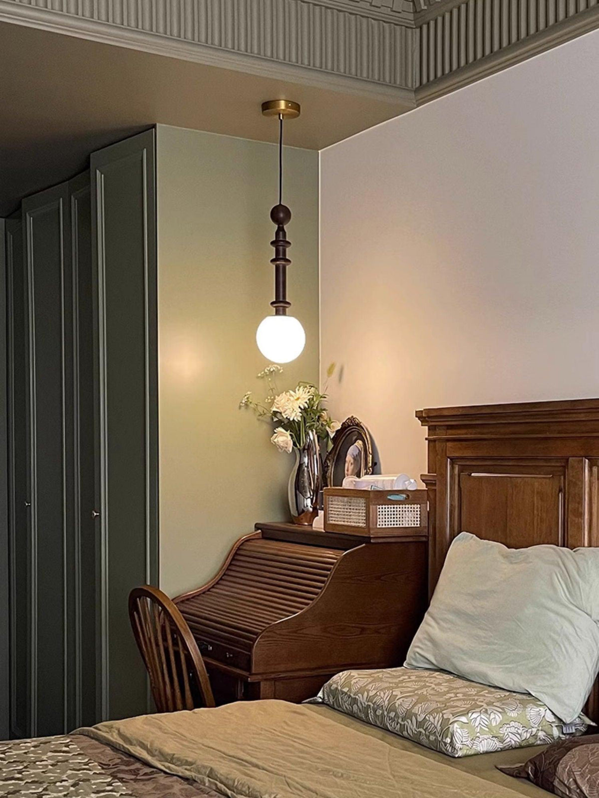 Barvel Pendelleuchte aus Holz im Industrie-Stil