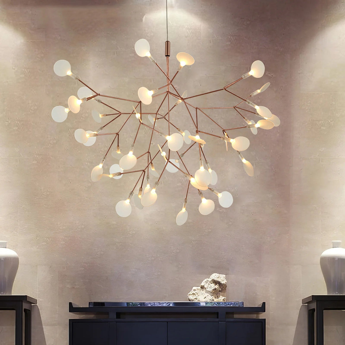 Lior Einzigartiger Sputnik-Kronleuchter im Art-Déco-Stil mit Glühwürmchen-Optik