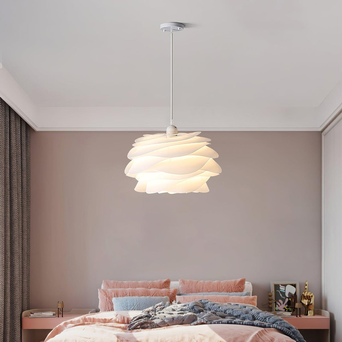 Kirove Pendelleuchte PVC Rosenblumenmuster mehrschichtig romantisch