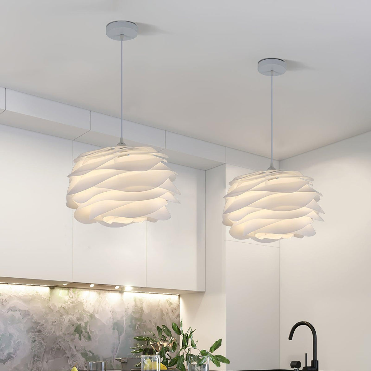 Kirove Pendelleuchte PVC Rosenblumenmuster mehrschichtig romantisch
