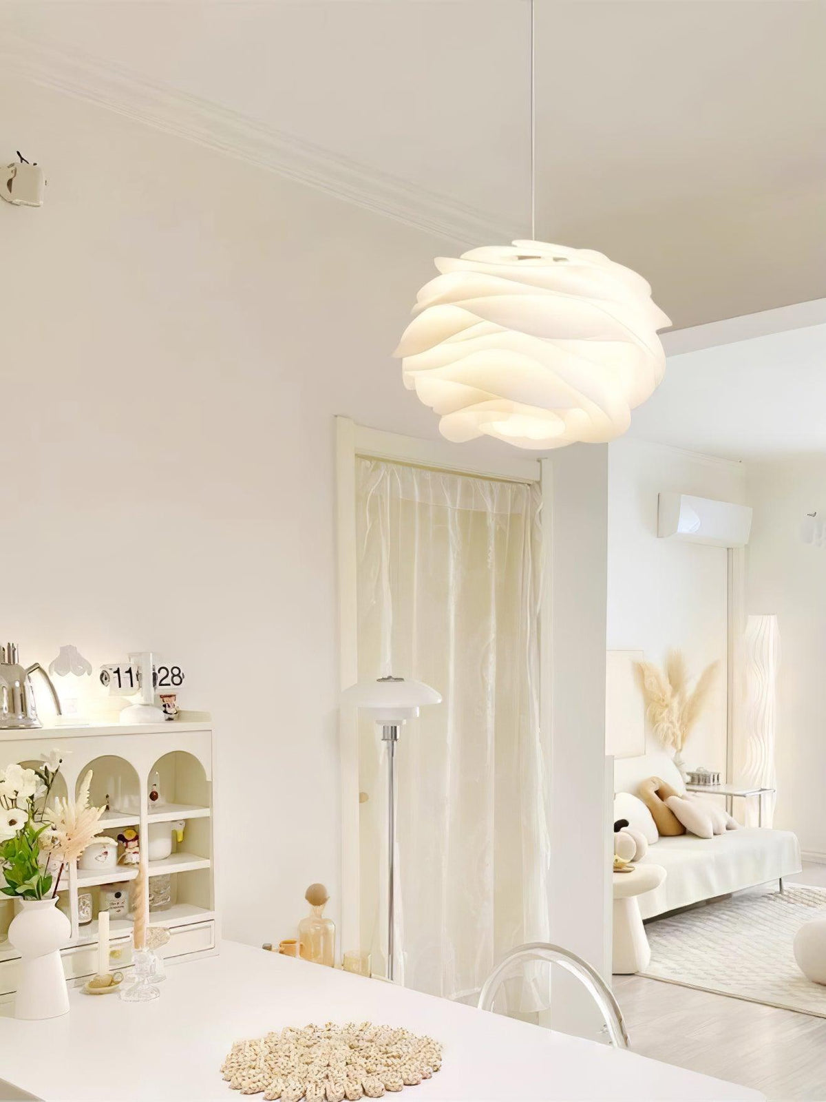 Kirove Pendelleuchte PVC Rosenblumenmuster mehrschichtig romantisch