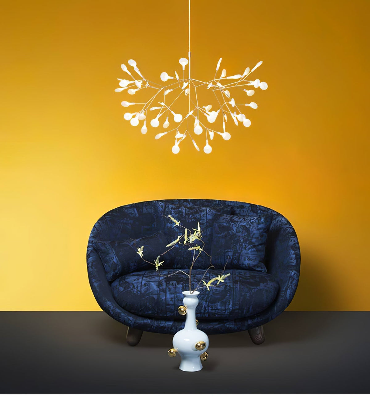 Auroreon Kronleuchter Roségold Firefly LED Ast