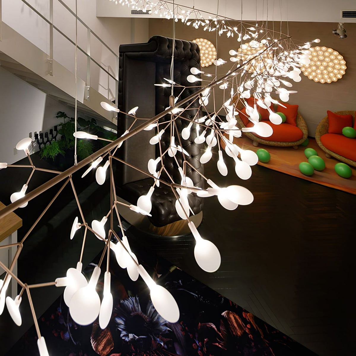 Auroreon Kronleuchter Roségold Firefly LED Ast