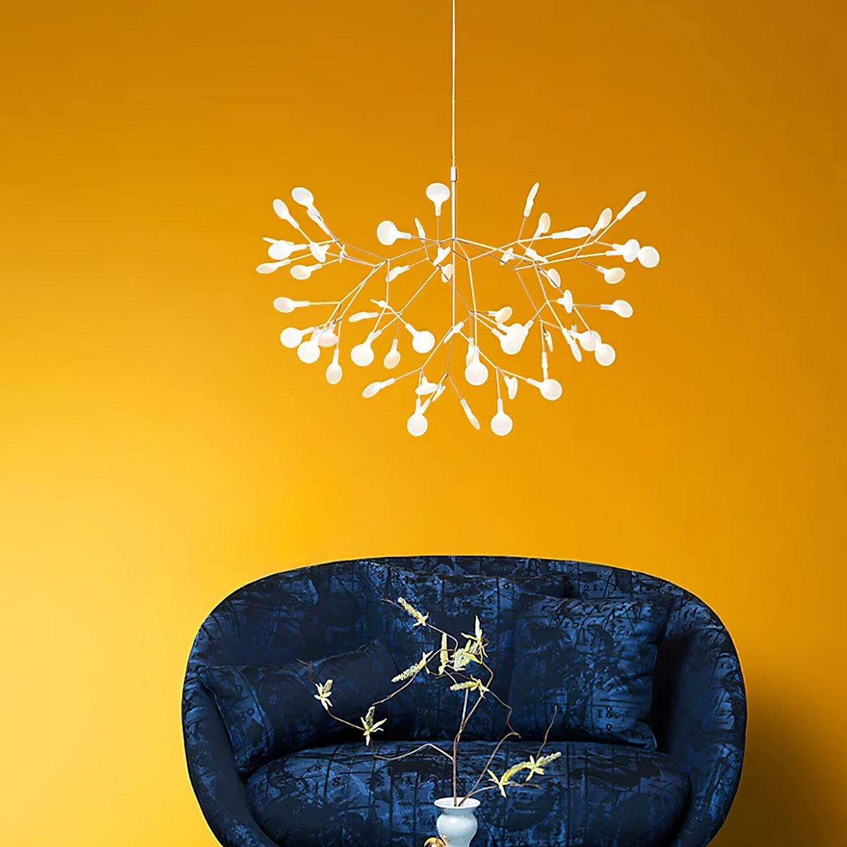 Auroreon Kronleuchter Roségold Firefly LED Ast