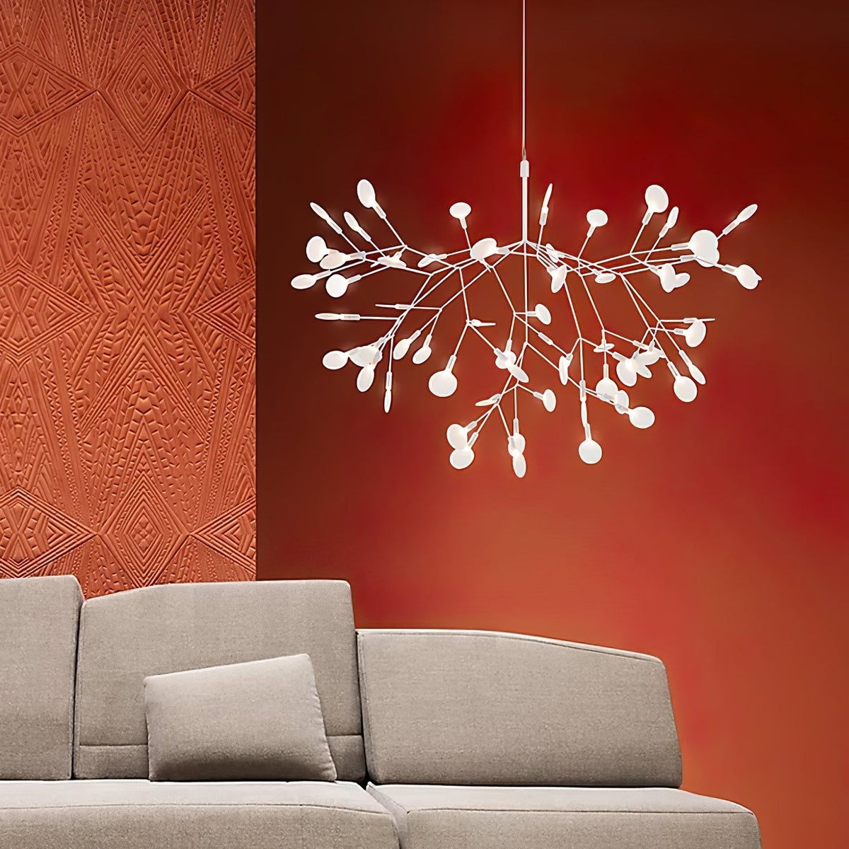 Auroreon Kronleuchter Roségold Firefly LED Ast