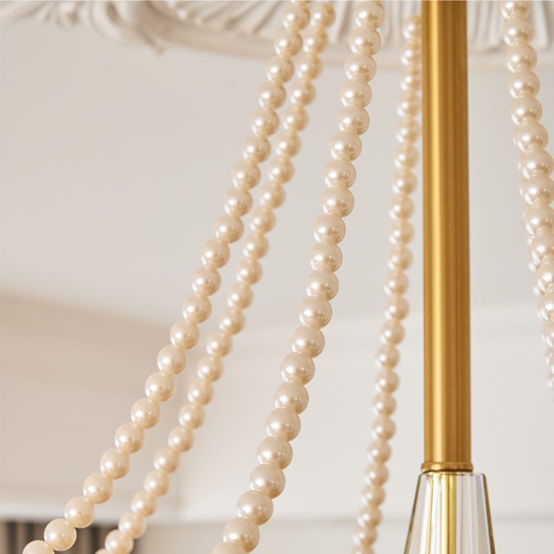 Allirila Traditionelle Eleganz Vintage Bloom Perlen Kronleuchter aus Glas