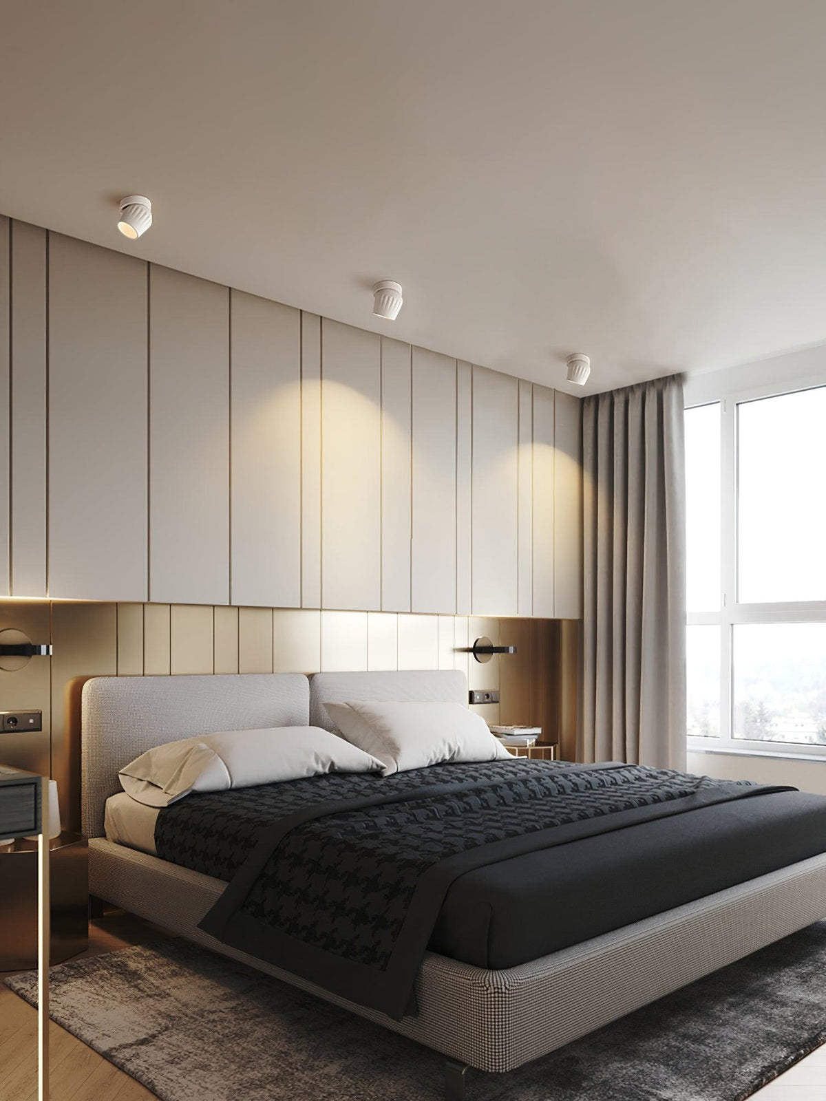 Keveny Decken-Spotlight Aluminium Rippen drehbar minimalistisch