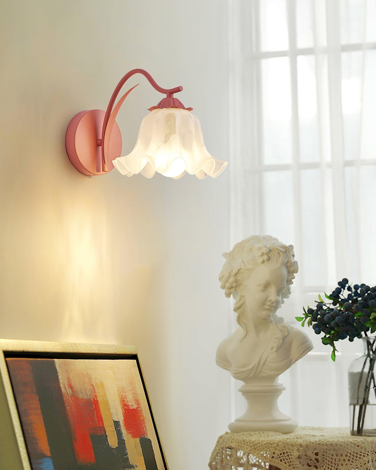 Lily Wandleuchte Botanical Whimsy Grün Stiel
