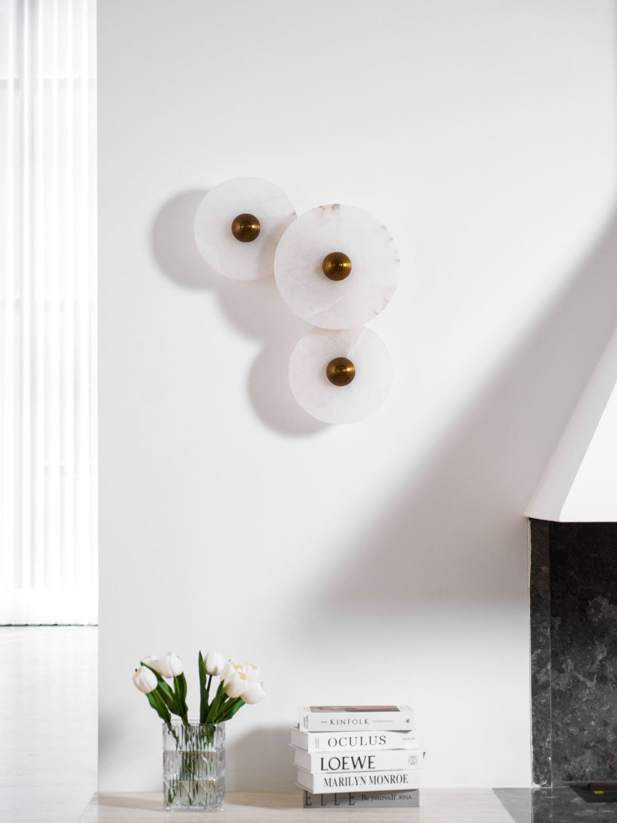 Albireria Minimalistische Alabaster-Deckenleuchte