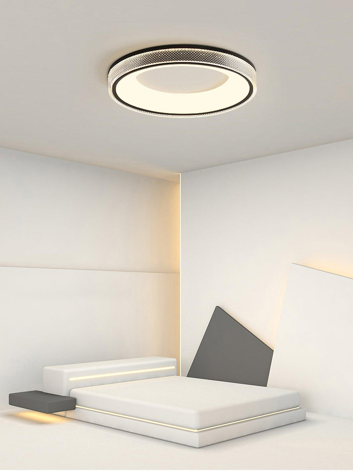 Liroxen Deckenleuchte rund eingelassen minimalistisch warm