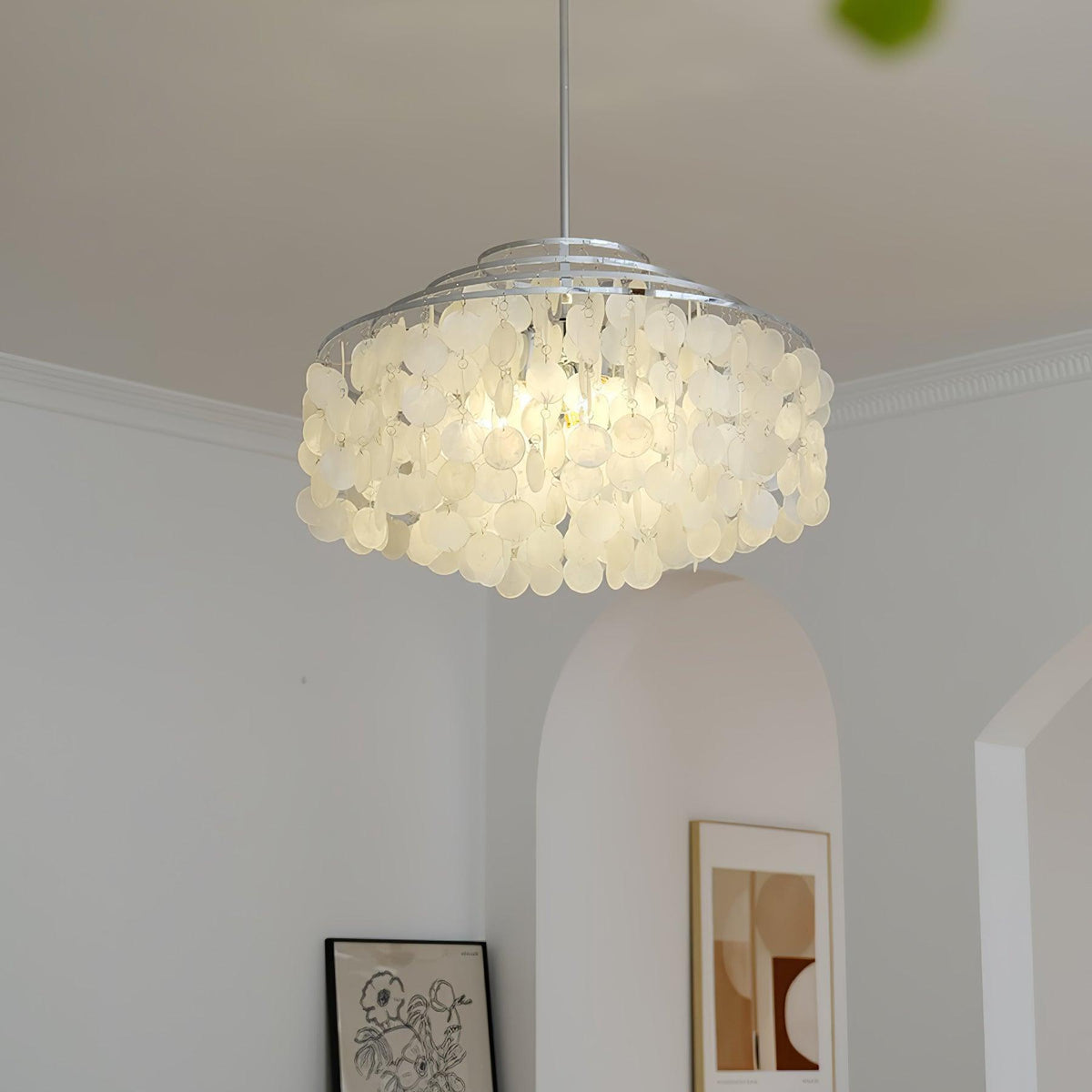 Vana Pendelleuchte Rundschalen Chrom