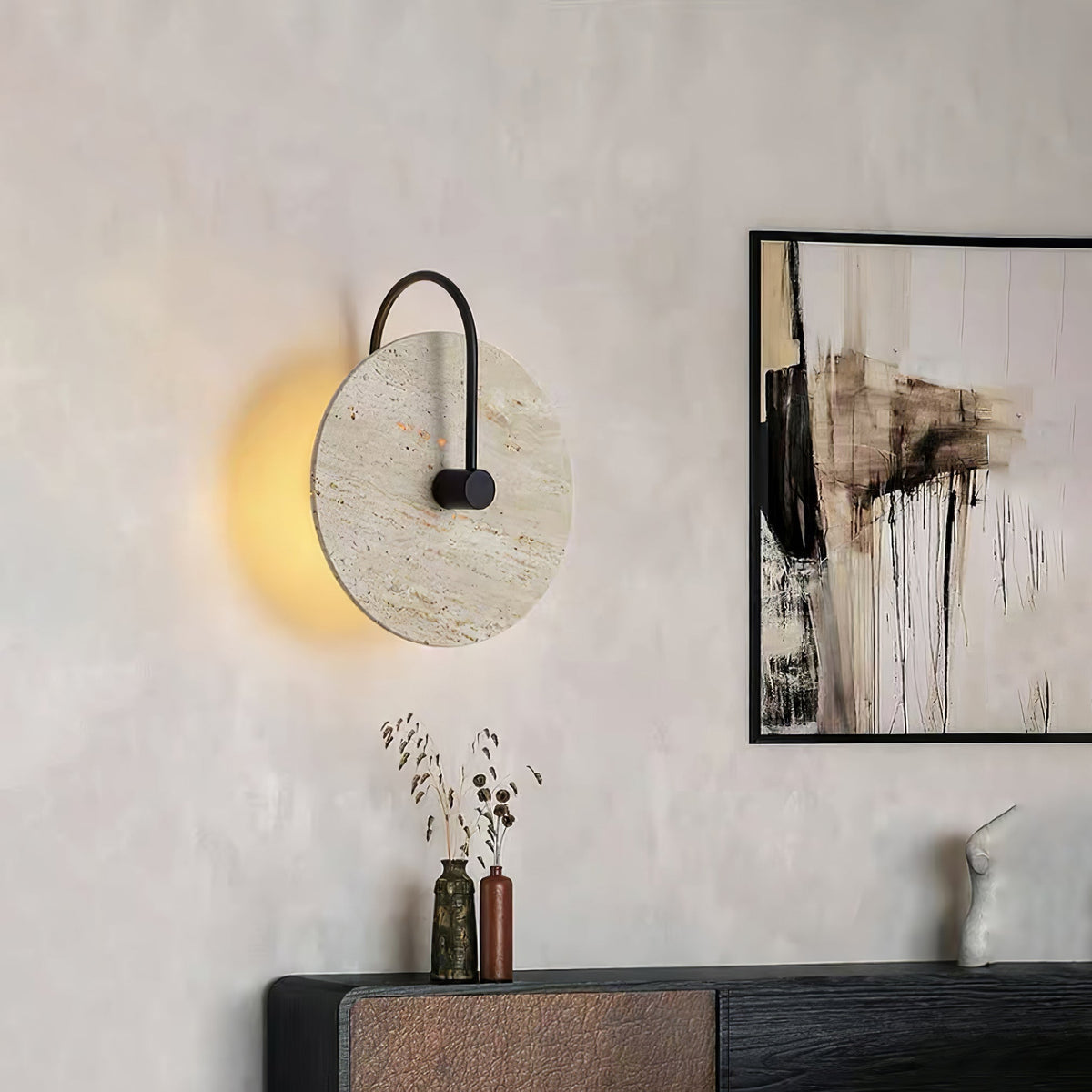 Ulsk Travertine Wandleuchte