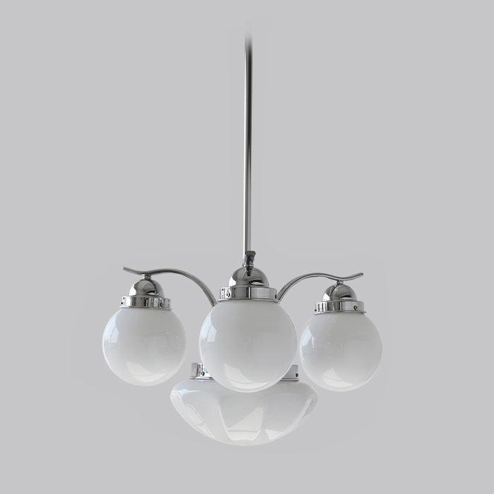 Ririxon Kronleuchter Retro Chic Kugel Weiß Glas