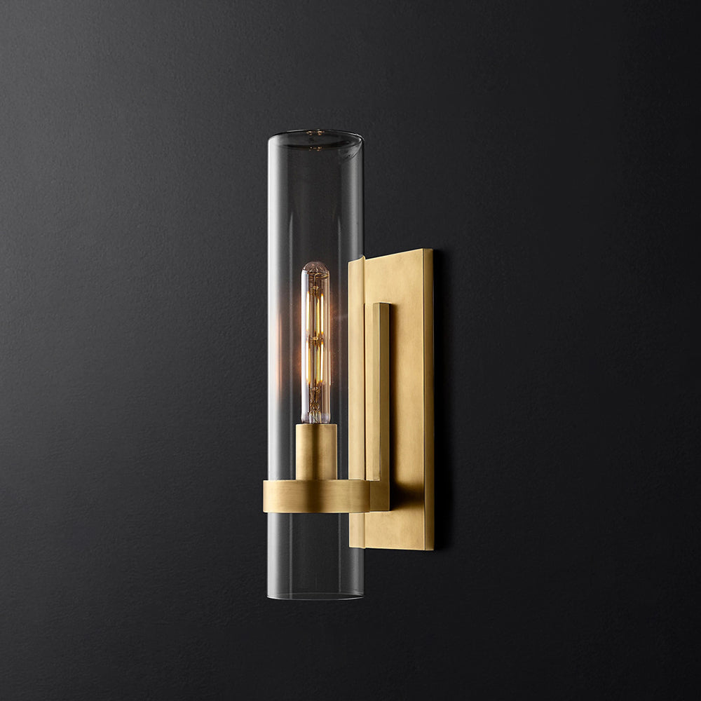 Arisha Modern LED Wandleuchte Innen Außen Zylinder, 3 Farben, Metall Glas
