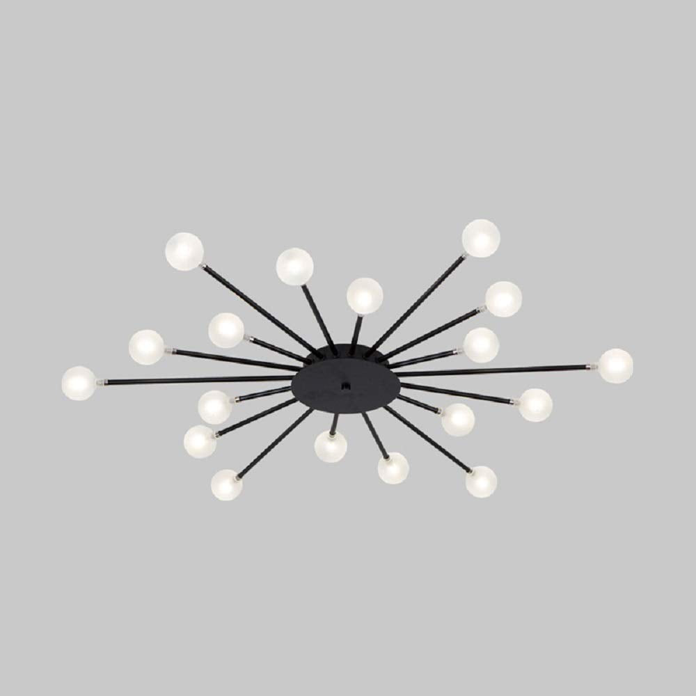 Arisha Nordic LED Deckenleuchte Gold/Schwarz Metall Wohnzimmer
