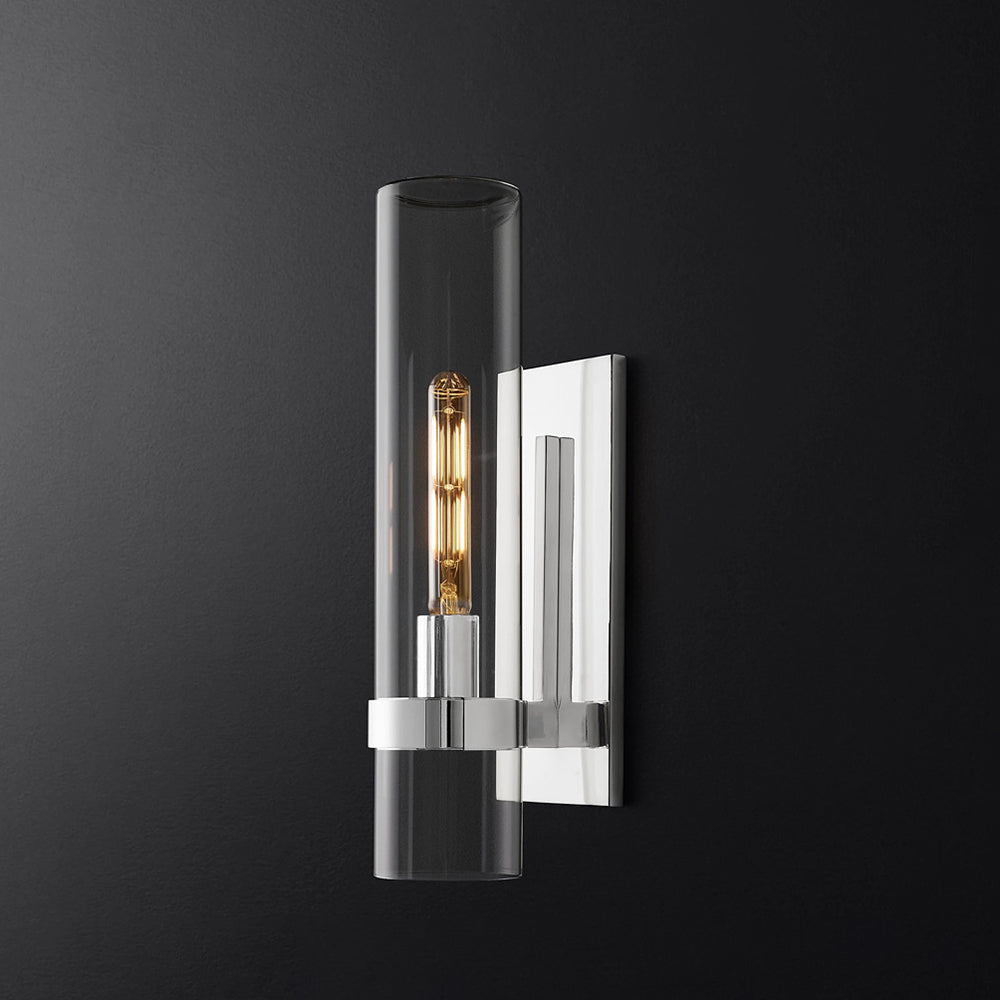 Arisha Modern LED Wandleuchte Innen Außen Zylinder, 3 Farben, Metall Glas