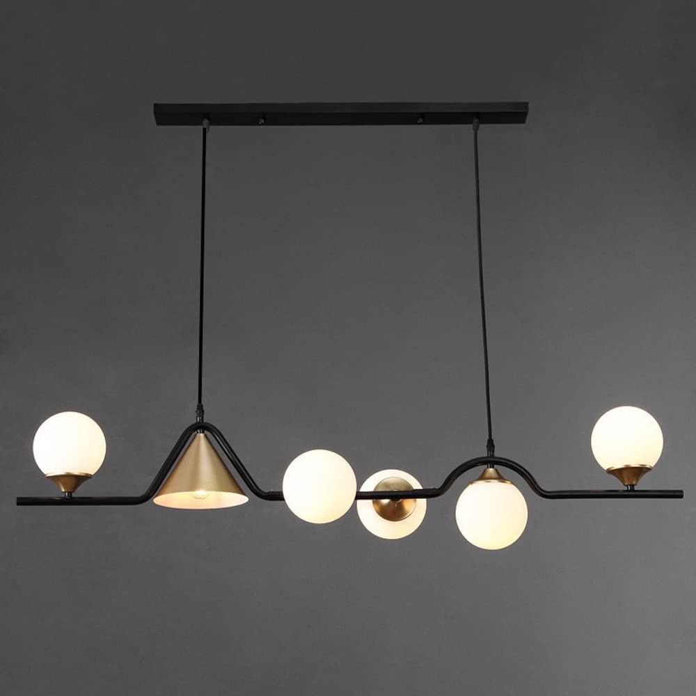Arisha Moderne LED Pendelleuchte Schwarz/Gold Glas Wohnzimmer/Schlafzimmer
